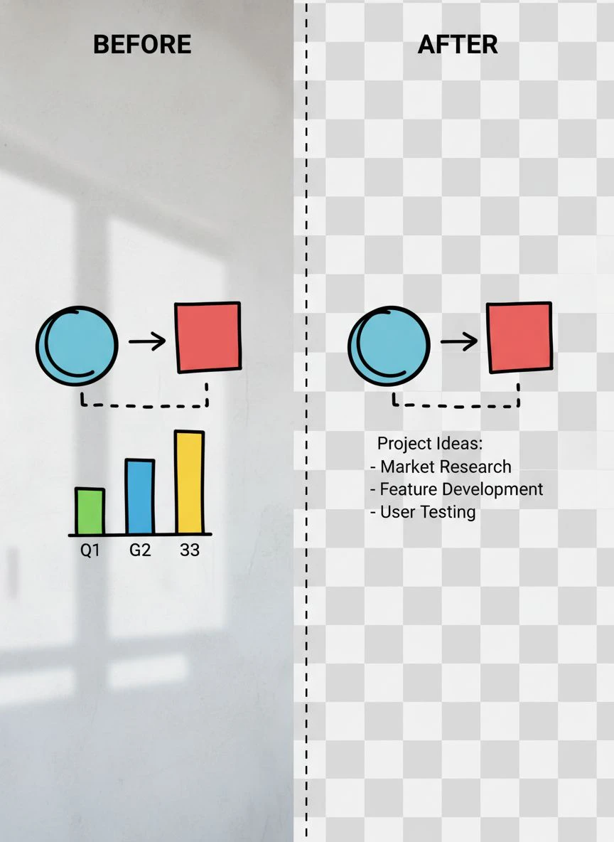 remove background from digital whiteboard screenshots for presentations - Professional Guide